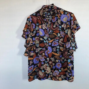 T Tahari Patterned Blouse